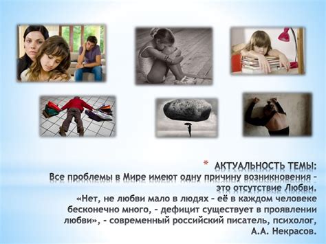 Актуальность темы любви