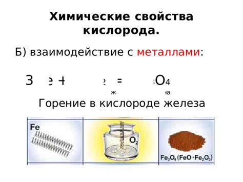 Взаимодействие железа и кислорода
