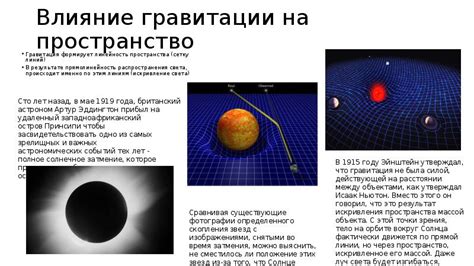 Влияние гравитации на показатели