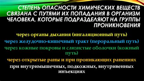 Возможность попадания вредных веществ