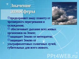 Значение атмосферы в географии