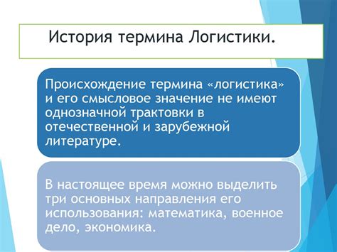 Историческое происхождение термина
