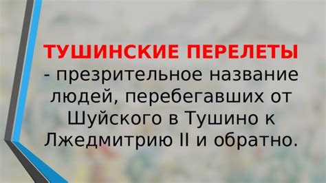 История отношения населения к Тушинцам: причины и изменения