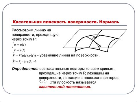 Касательная плоскость и направление движения