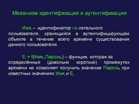 Механизм идентификации пользователя