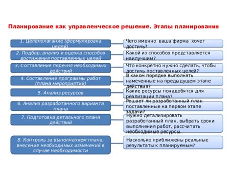 Недостаток планов и целей