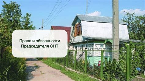 Организация работы СНТ