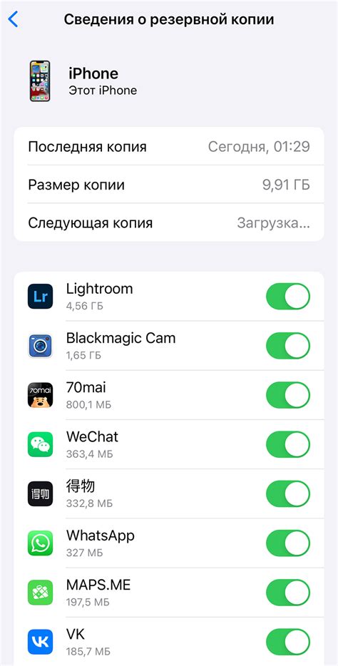 Почему размер резервной копии iPhone стал меньше