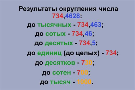 Примеры округления и нахождения количества целых чисел