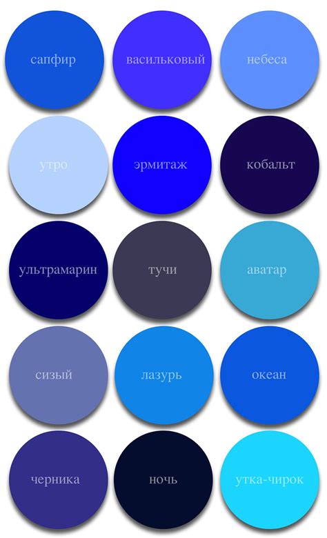 Природа и оттенки синего