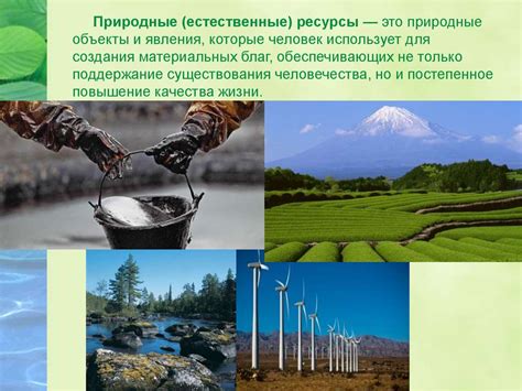 Природные ресурсы и их роль