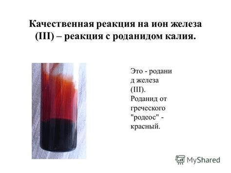 Реакция железа и краски
