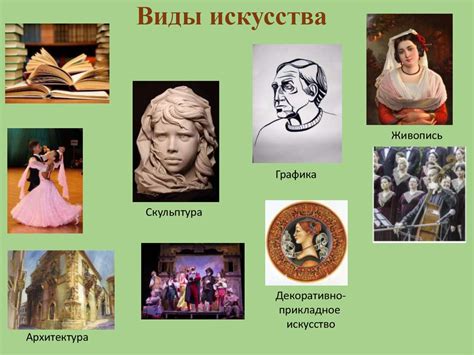Связь между миром и развитием различных видов искусства